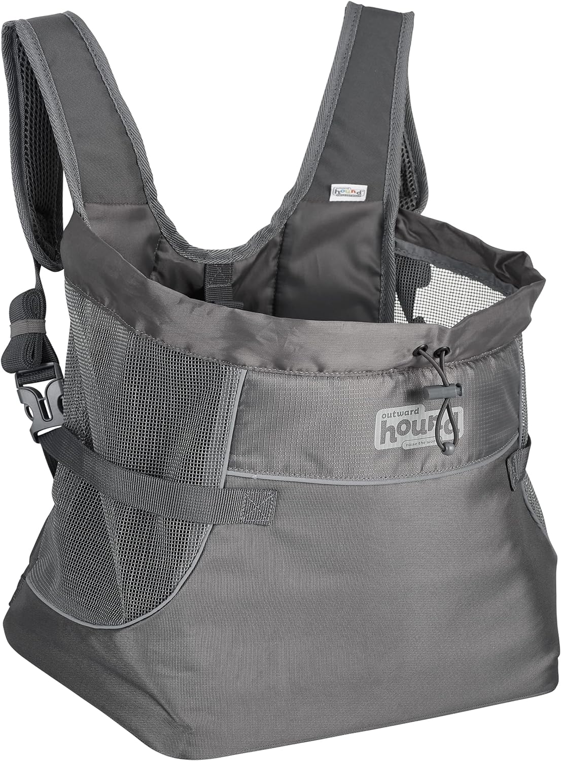 outward hound puppak dog front carrier, grey, medium, main product view