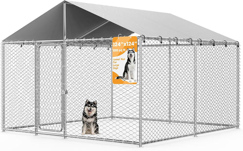 10x10 ft outdoor dog kennel, heavy duty dog, main product view
