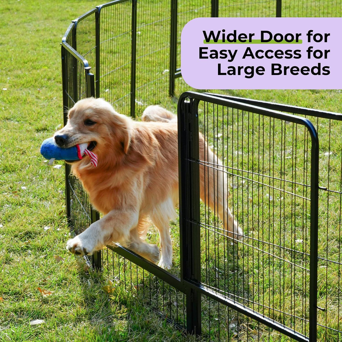 sunsgrove dog playpen outdoor, 45 inch 24 panels, side view