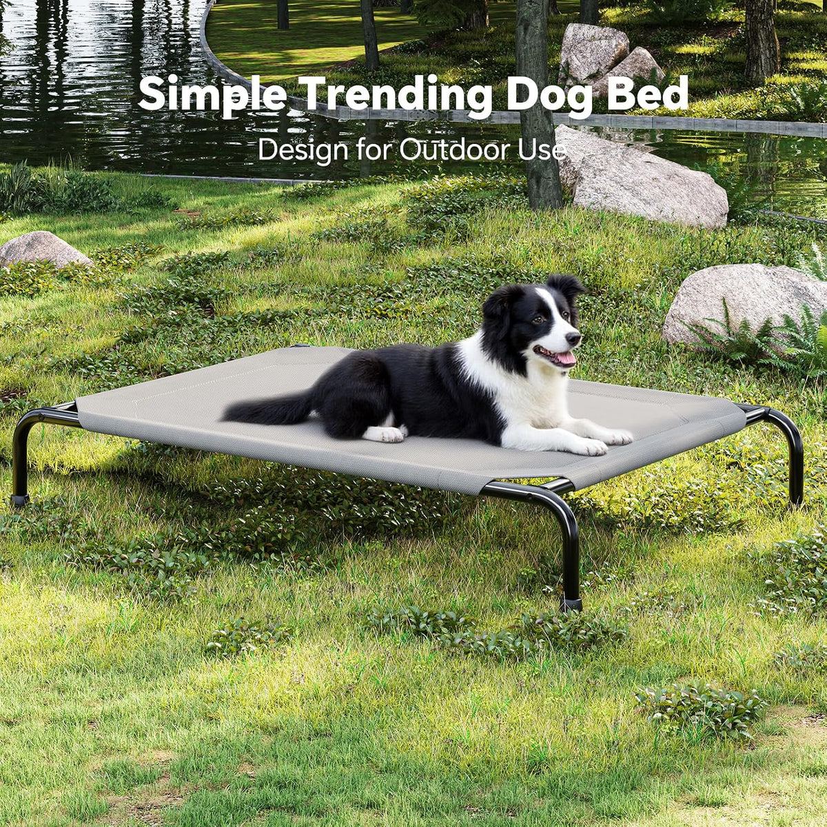 simple trending raised dog bed for large dogs, package contents