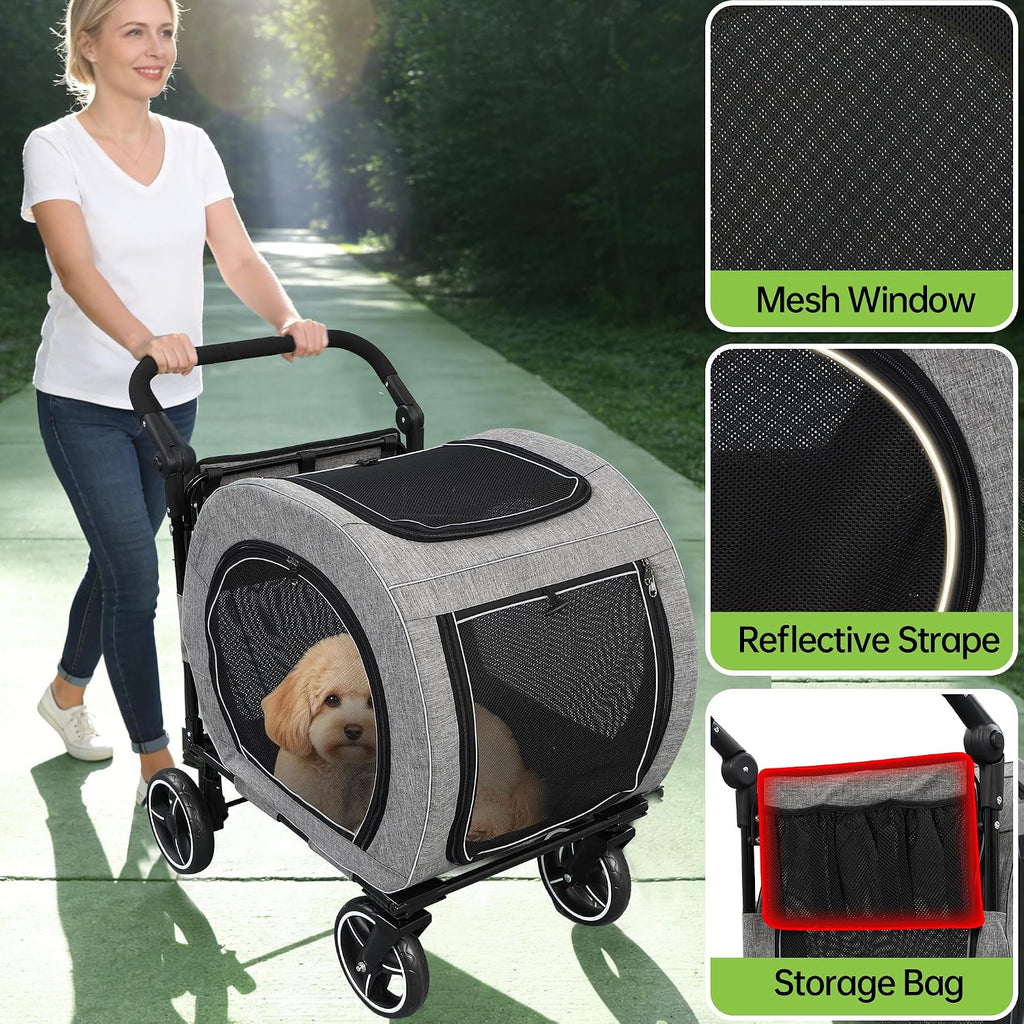 saudism pet stroller for dogs cats up to, package contents