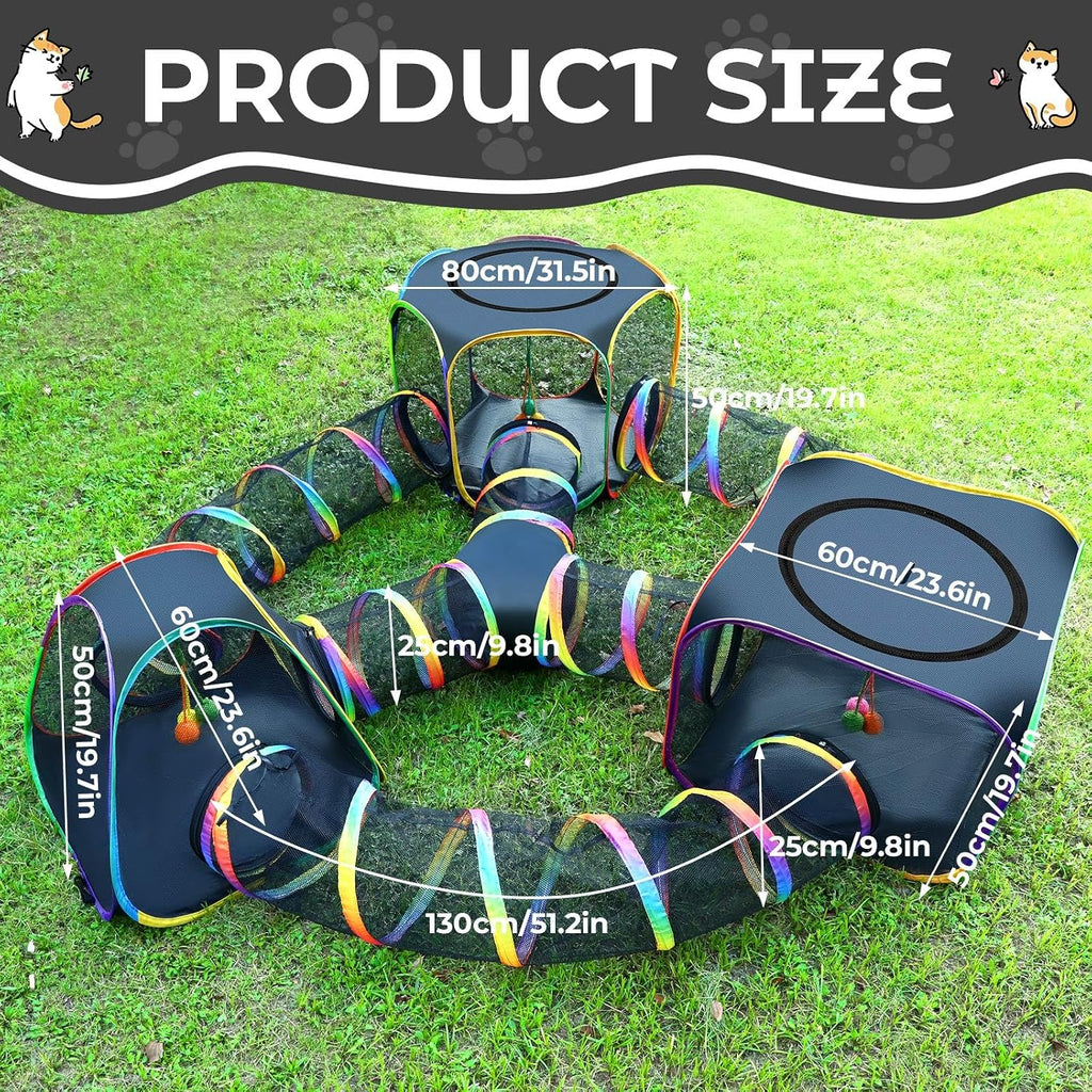 cypherx outdoor cat enclosure, portable cat tent with shown in use