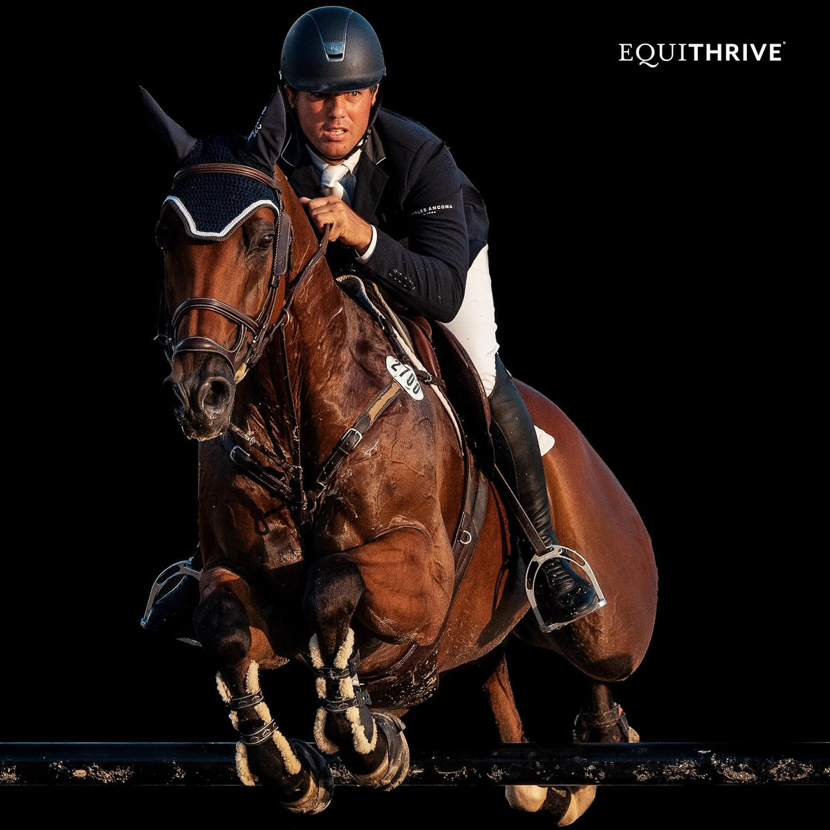 equithrive original joint powder horse supplement, 2 lbs showing dimensions