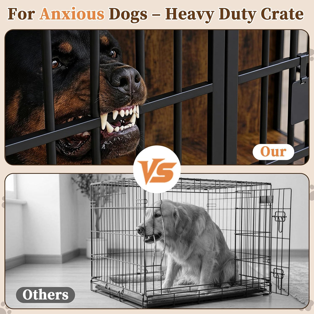 easycom 41in heavy duty dog crate with personalized showing dimensions