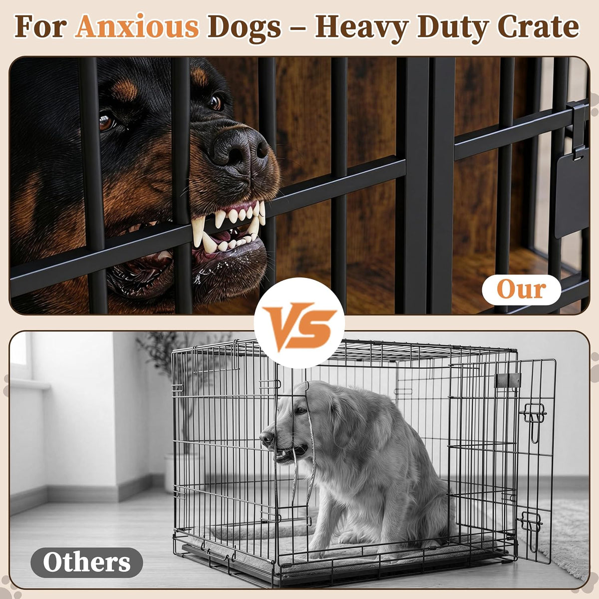 easycom 41in heavy duty dog crate with personalized showing dimensions