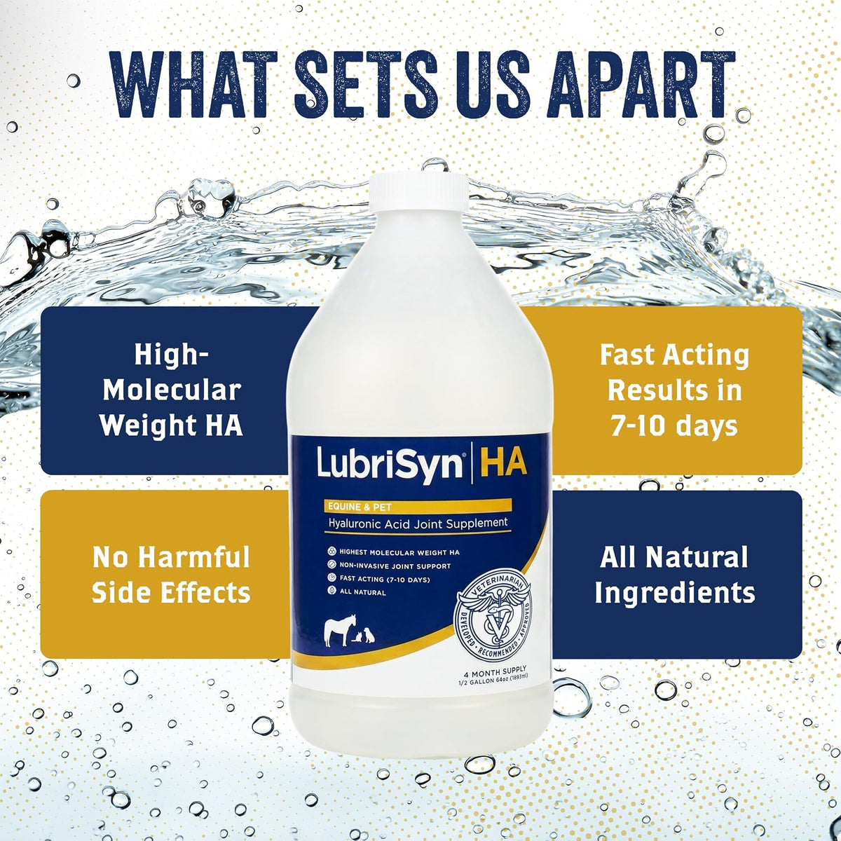 lubrisyn ha hyaluronic acid hip & joint supplement, side view