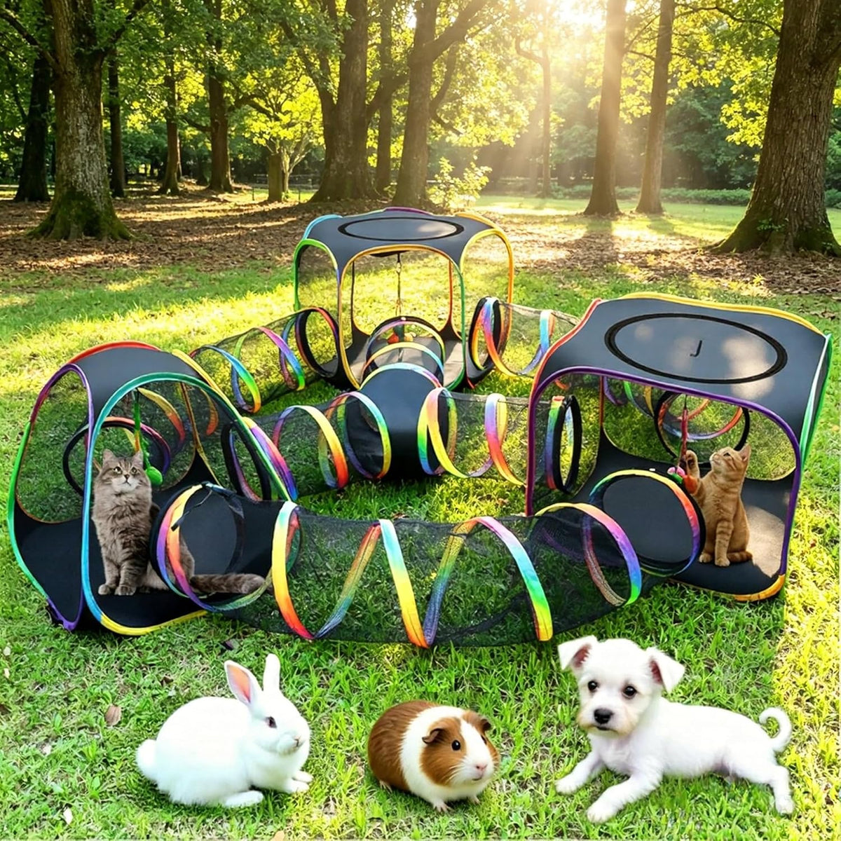 cypherx outdoor cat enclosure, portable cat tent with, main product view