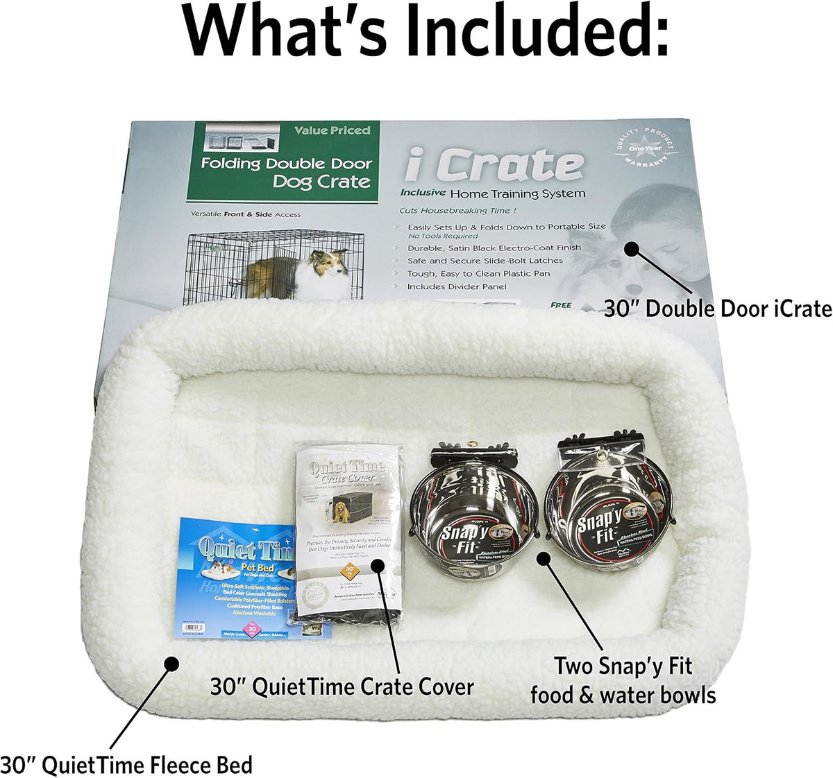 midwest homes for pets double door icrate starter shown in use