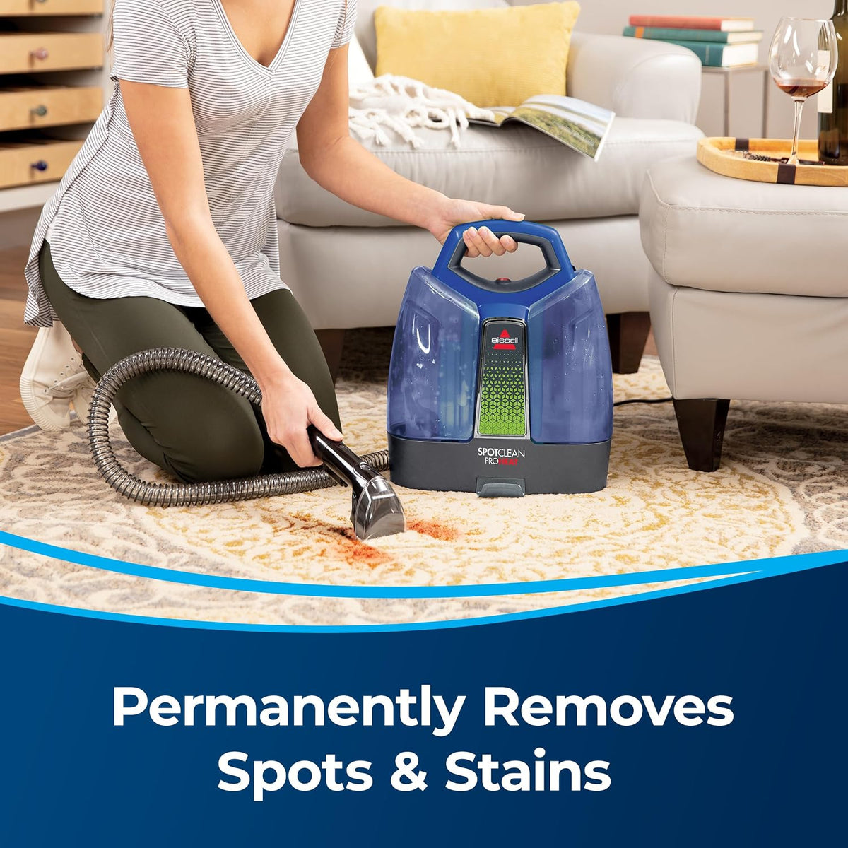 bissell - portable carpet cleaner - spotclean proheat shown in use