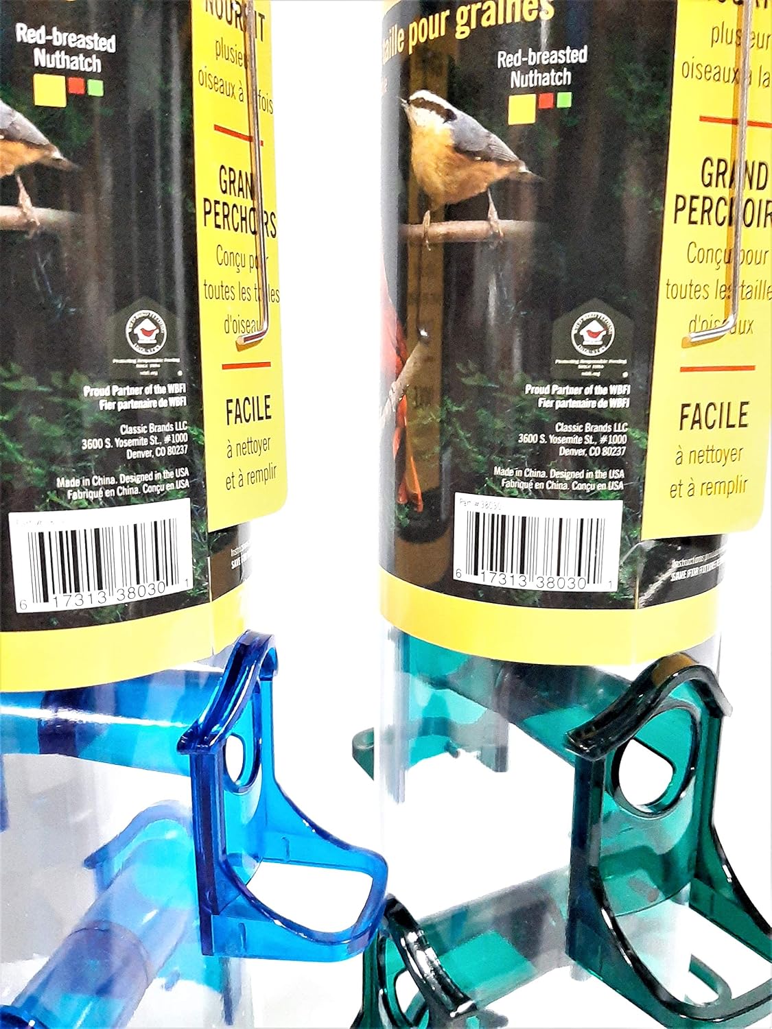 (2 pack) stokes select jumbo seed bird feeder, side view
