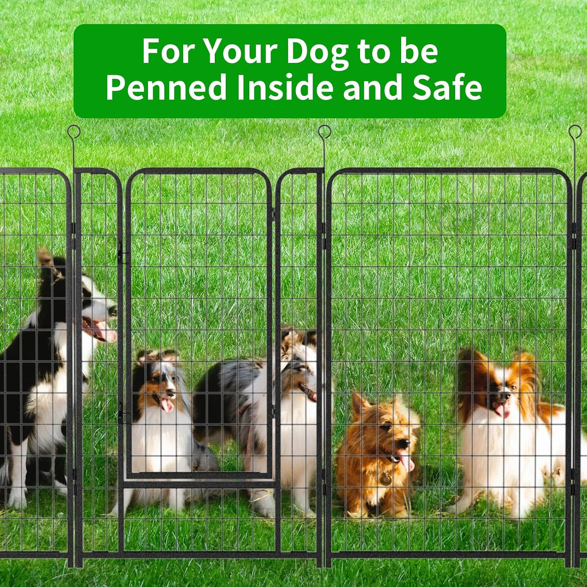 kfvigoho dog playpen outdoor extra wide 32 panels showing dimensions