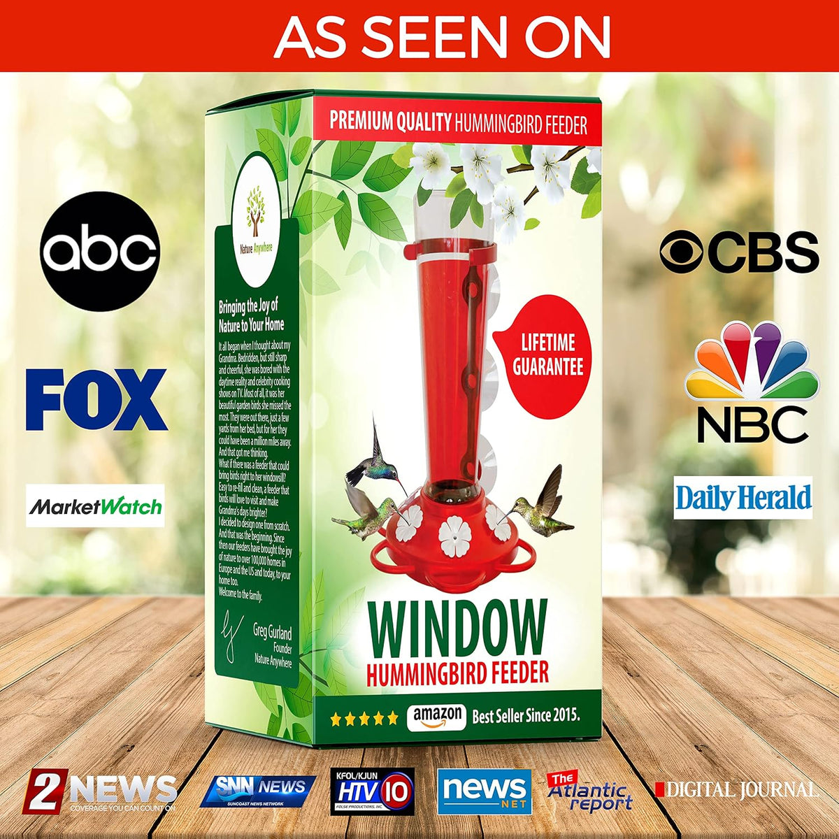 window hummingbird feeders for outdoors including 3 colors, side view