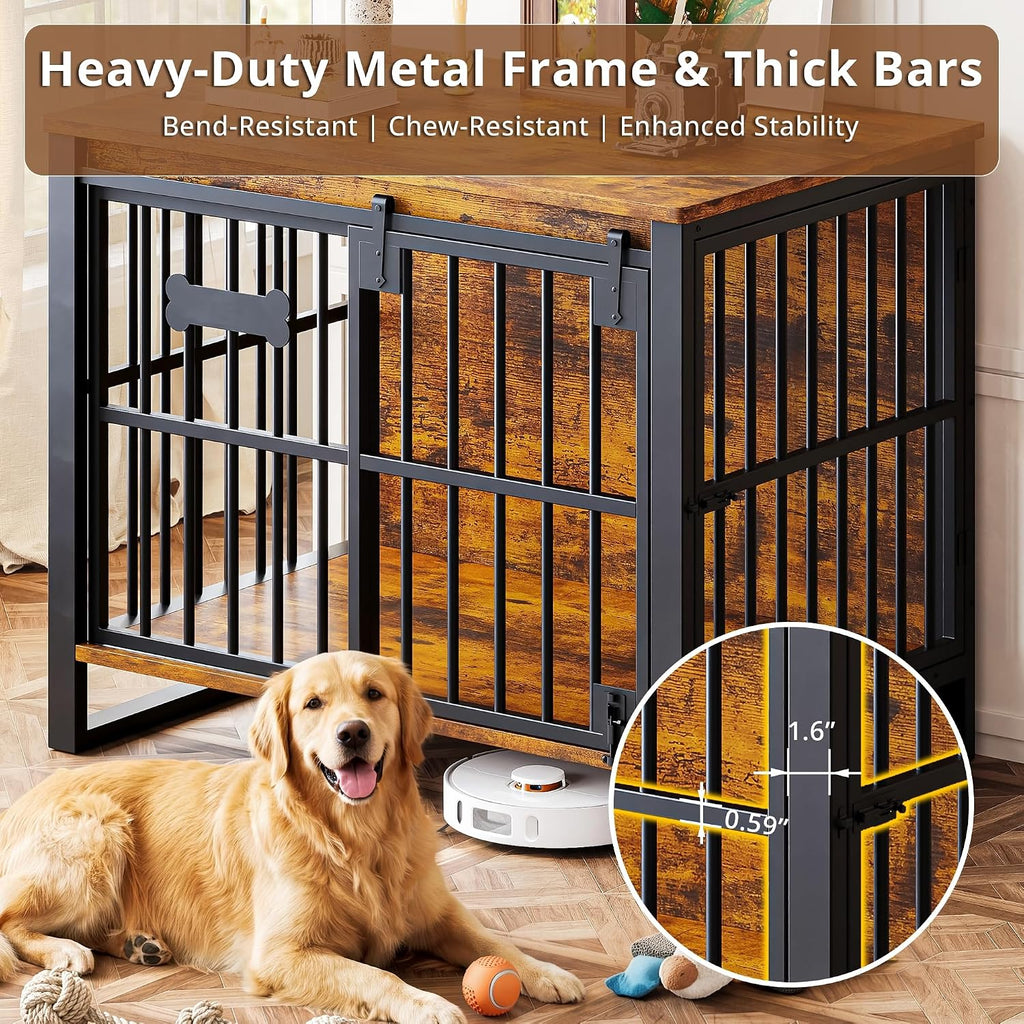 ironck 39.4" dog crate furniture with sliding door, package contents