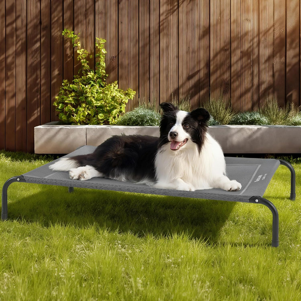 bedsure outdoor elevated cooling dog bed large sized, view 9