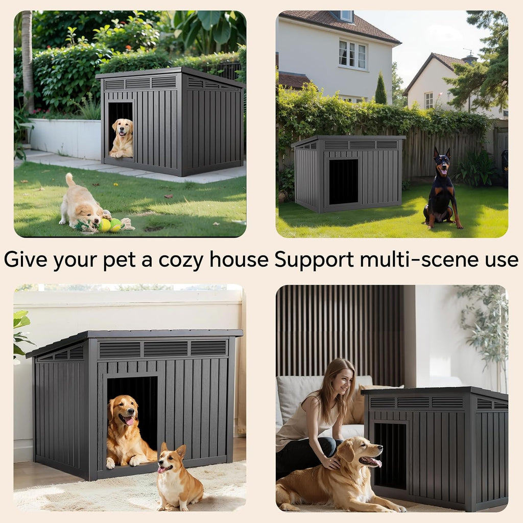 durable waterproof resin dog house,indoor outdoor doghouse for, package contents