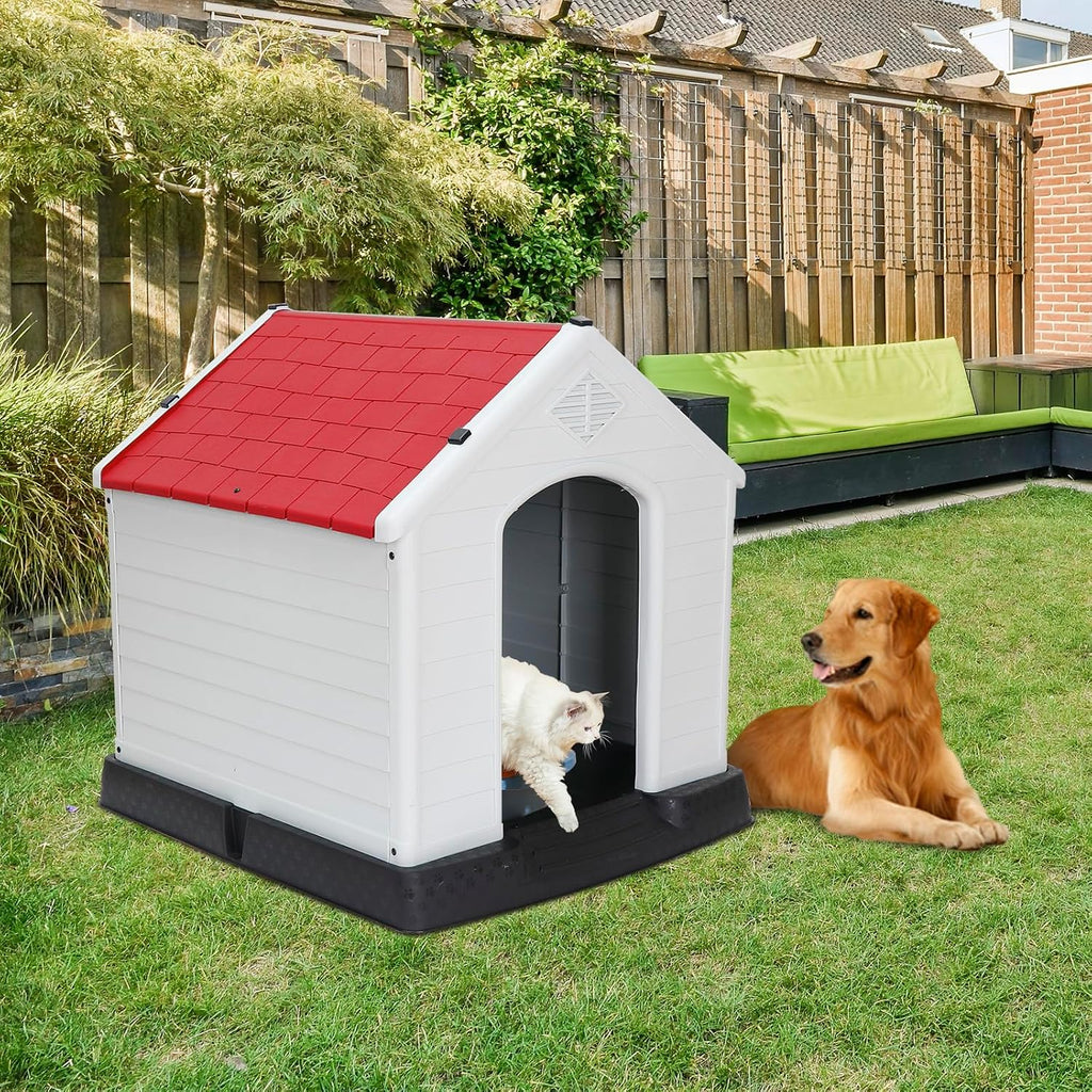large plastic dog house indoor outdoor doghouse dog showing dimensions