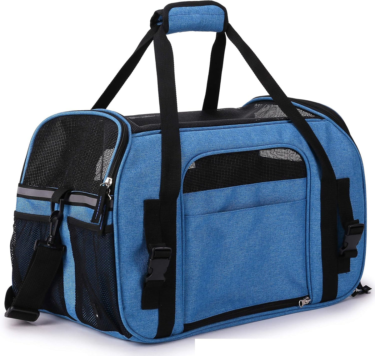 elitefield soft-sided pet carrier for cats & small, close-up detail