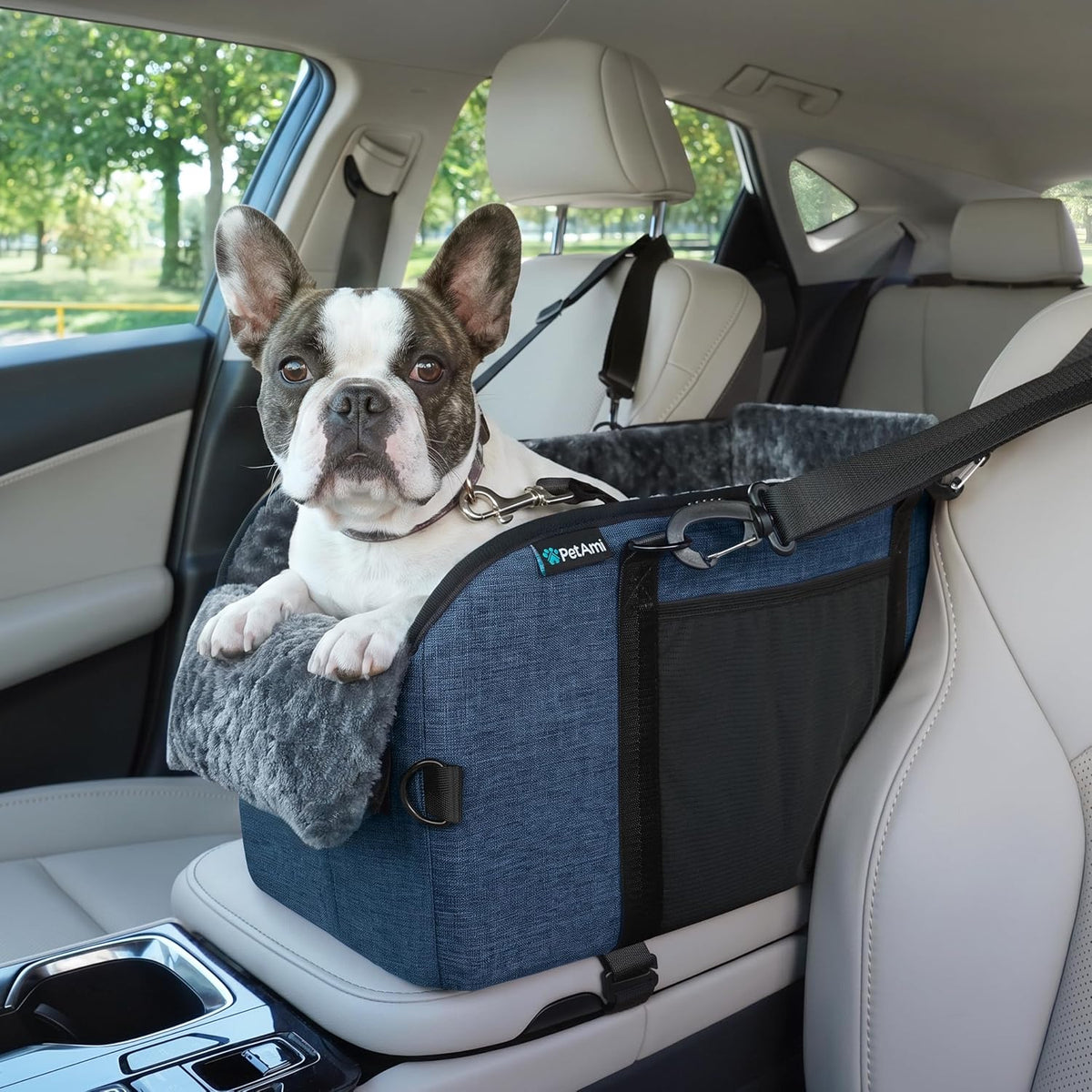 petami center console dog car seat, small dog, main product view