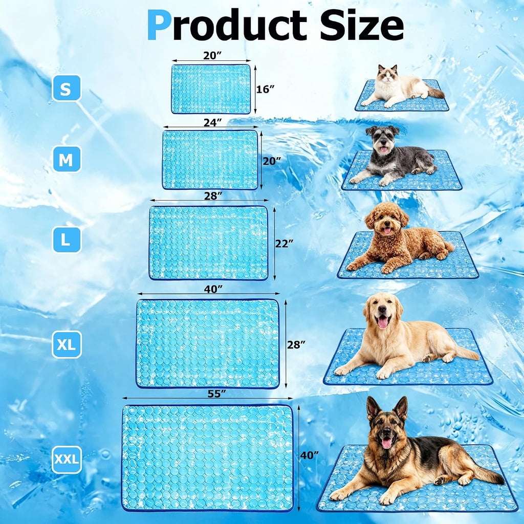 dog cooling mat, 55''x40''arc-chill cooling fiber self-cooling pad, package contents