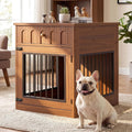 ironck 25.6" small dog crate furniture with drawer, main product view
