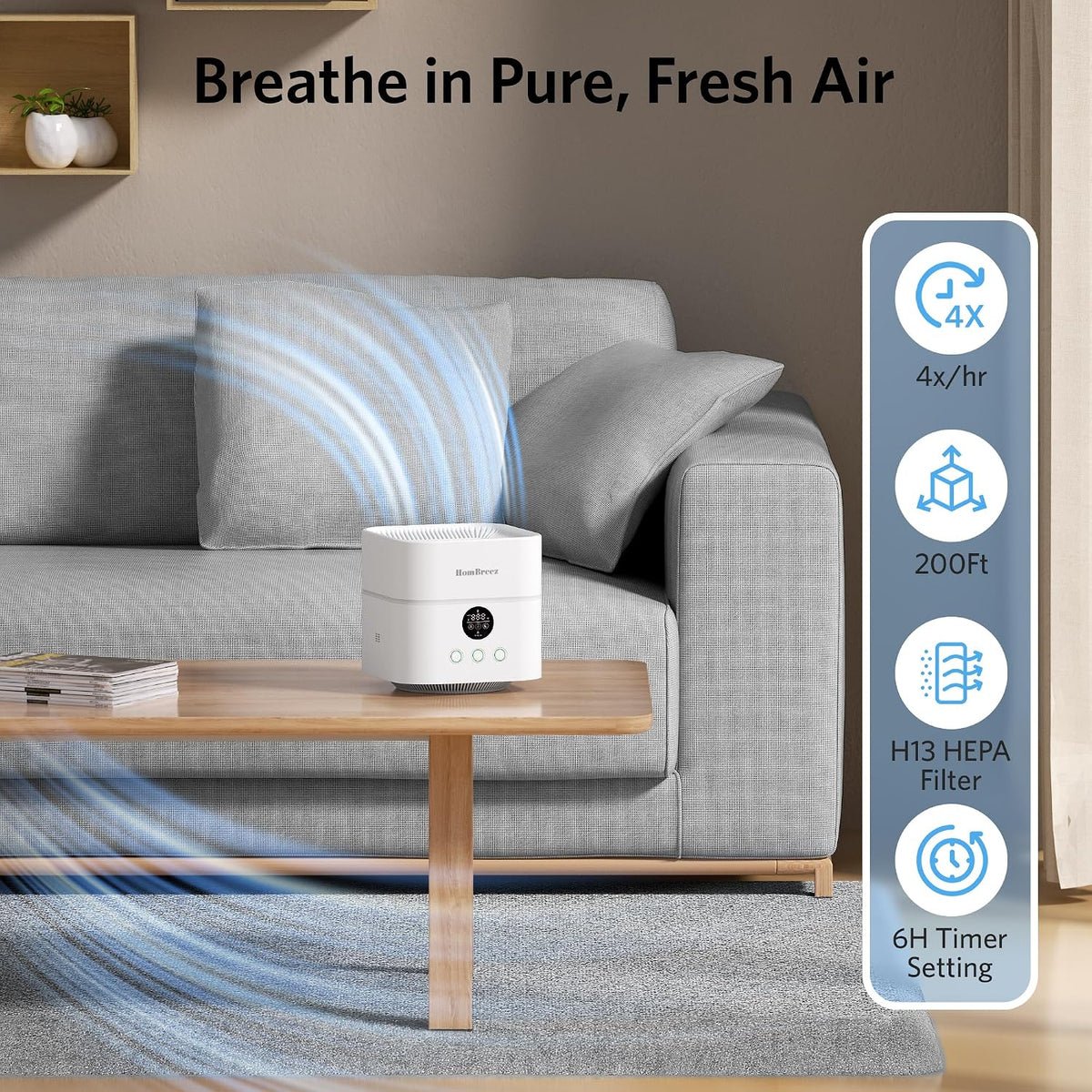 air purifier and humidifier combo for bedroom, covers, close-up detail