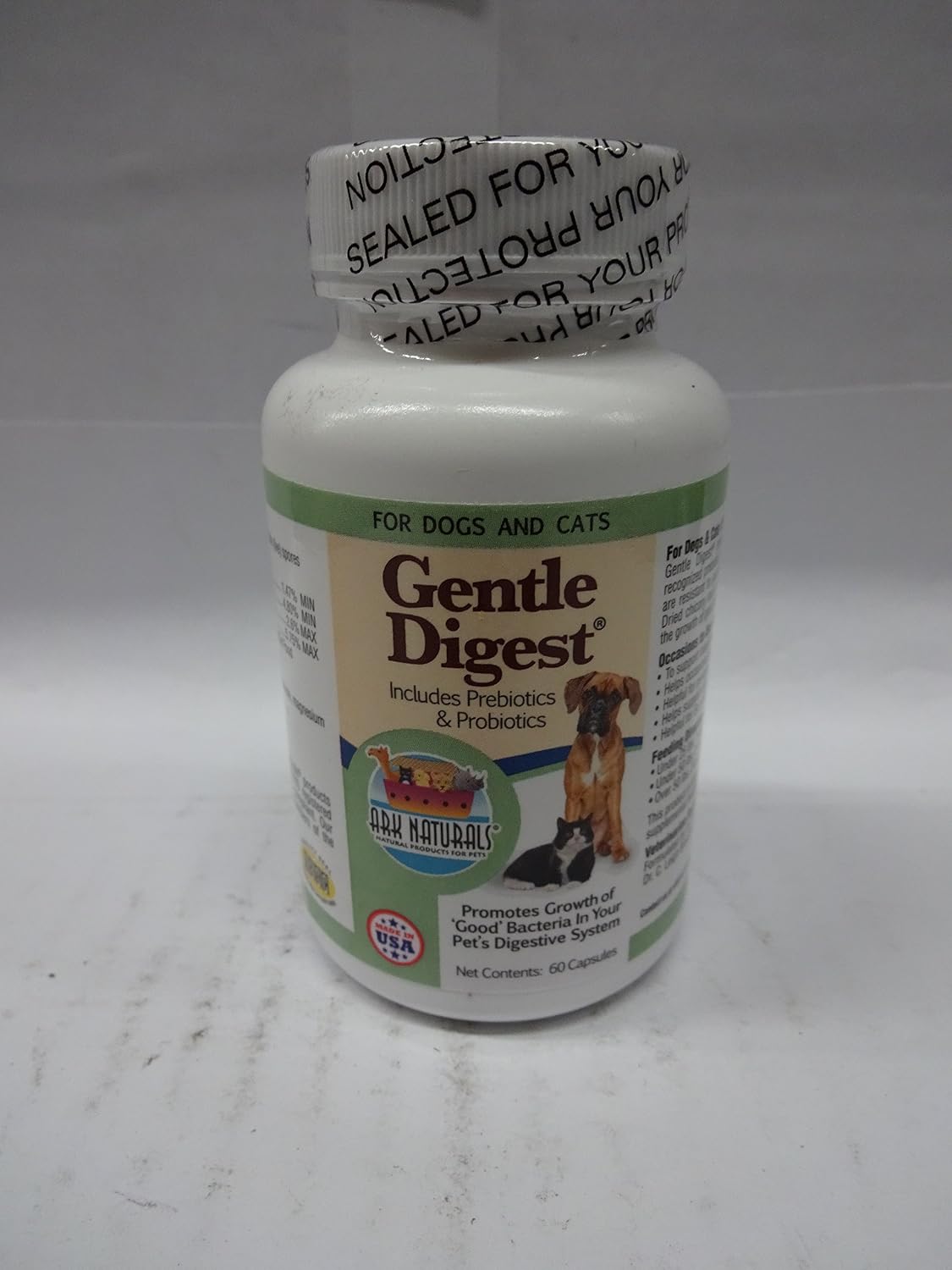 ark naturals gentle digest for dogs & cats shown in use