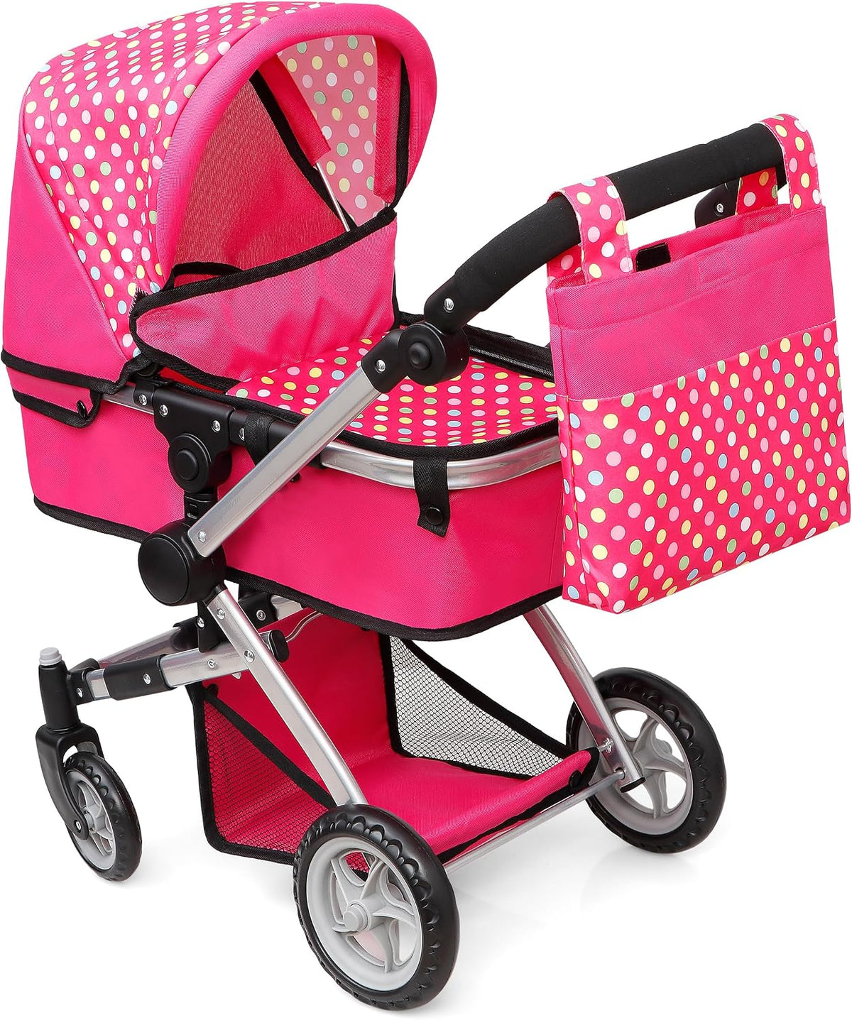 fash n kolor foldable pram for baby doll, main product view