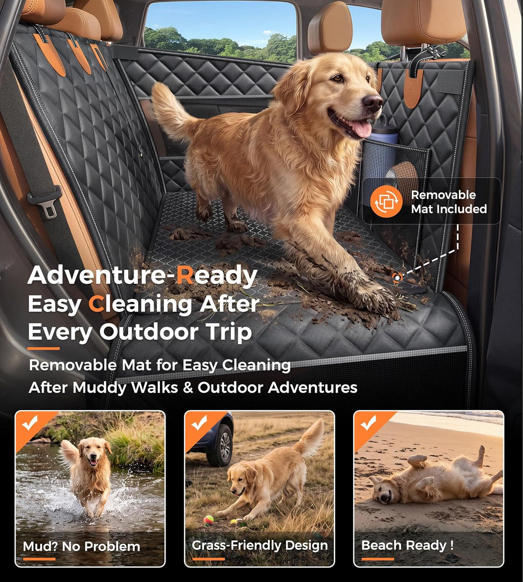 doglike heavy duty dog car seat for back, front angle view