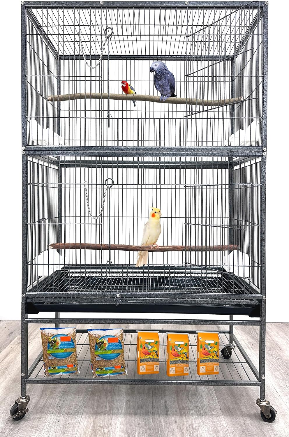 extra large durable wrought iron metal bird flight, main product view
