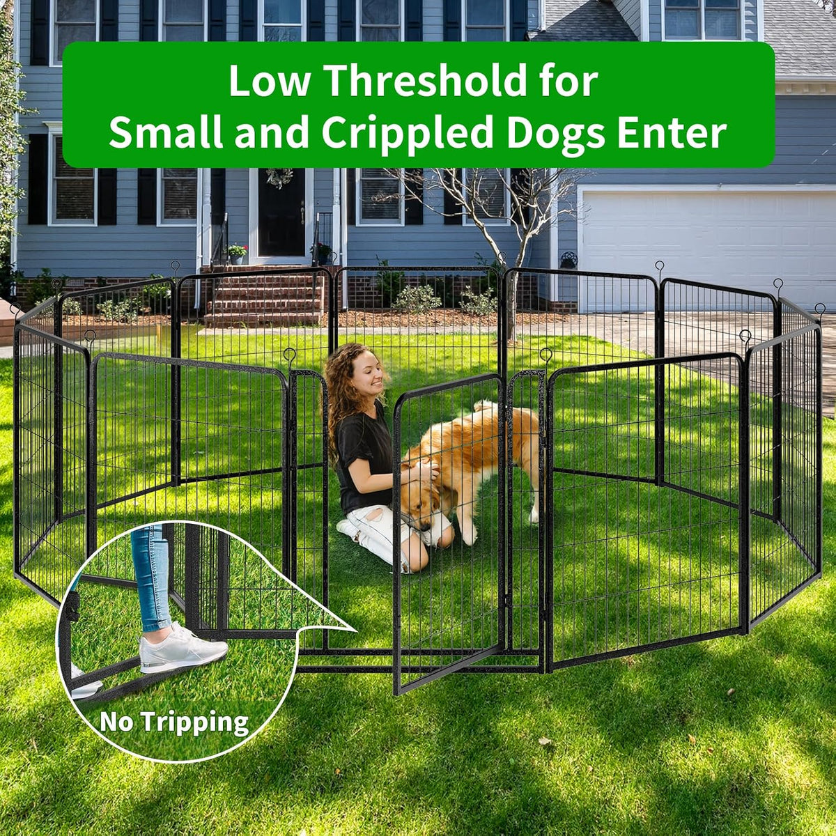 kfvigoho dog playpen outdoor extra wide 24 panels, close-up detail