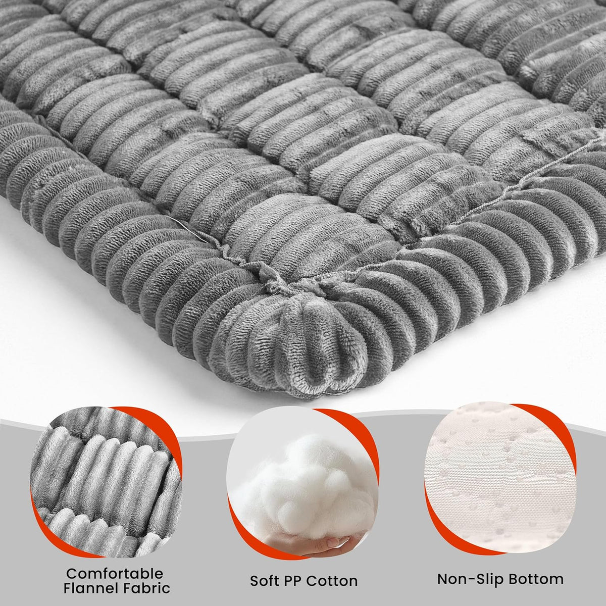hipetpy backseat dog bed mat for car, non-slip, close-up detail