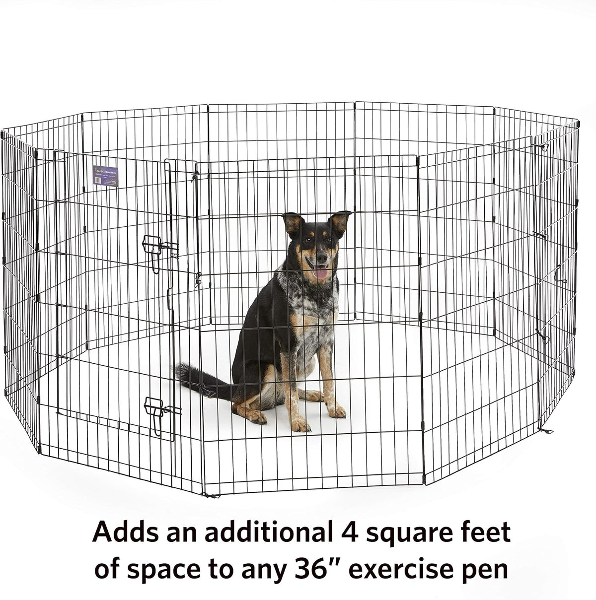 midwest homes for pets add-on panel, 36 inch shown in use