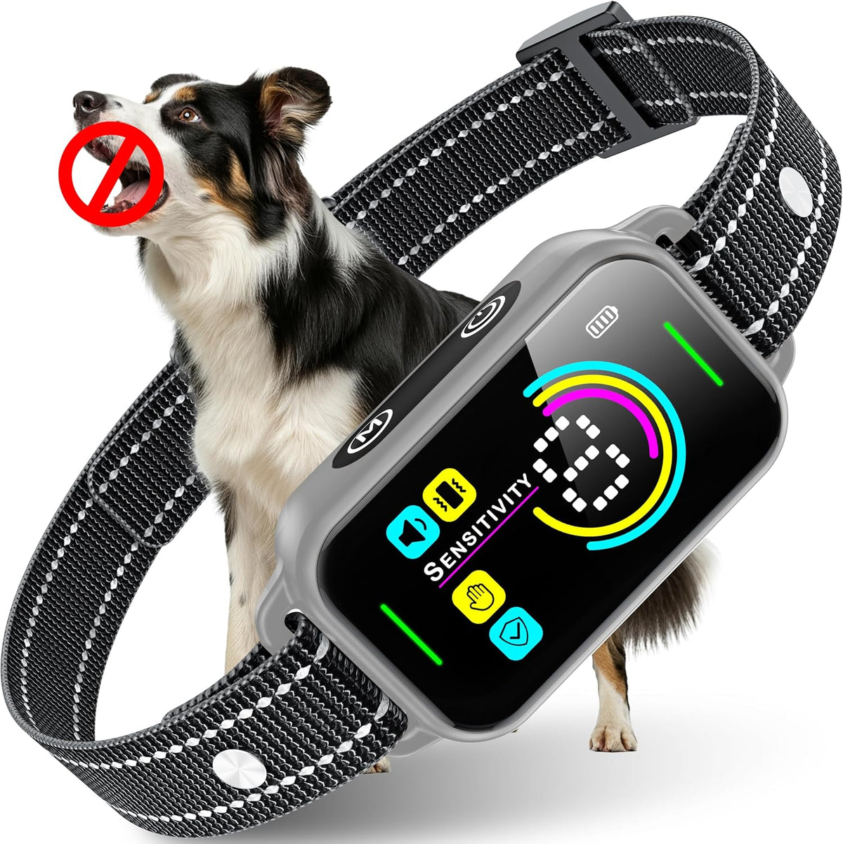 dinjoo bark collar, dog collar for large medium, main product view
