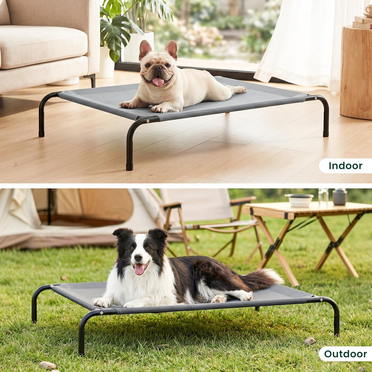 love's cabin elevated cooling dog bed for large, view 9