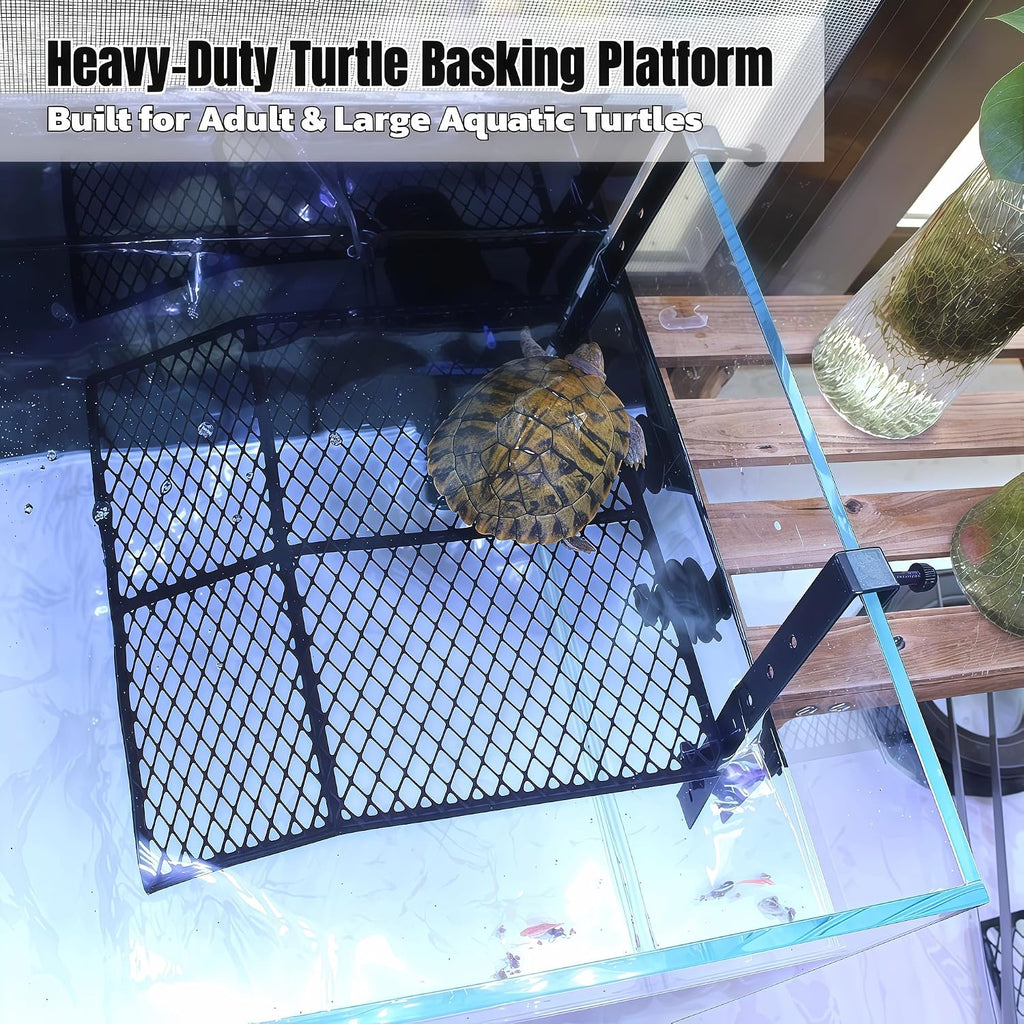large turtle basking platform,11in*11in*1.6in, heavy duty shown in use