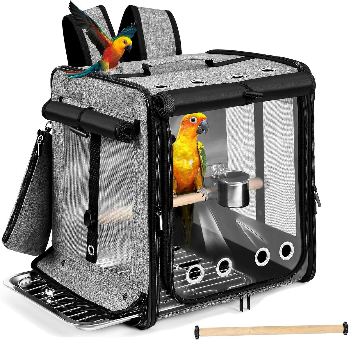 sanmoncare bird carrier for car travel with seat, main product view