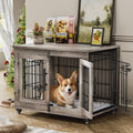 medium dog crate furniture, 32'' heavy duty kennel, main product view