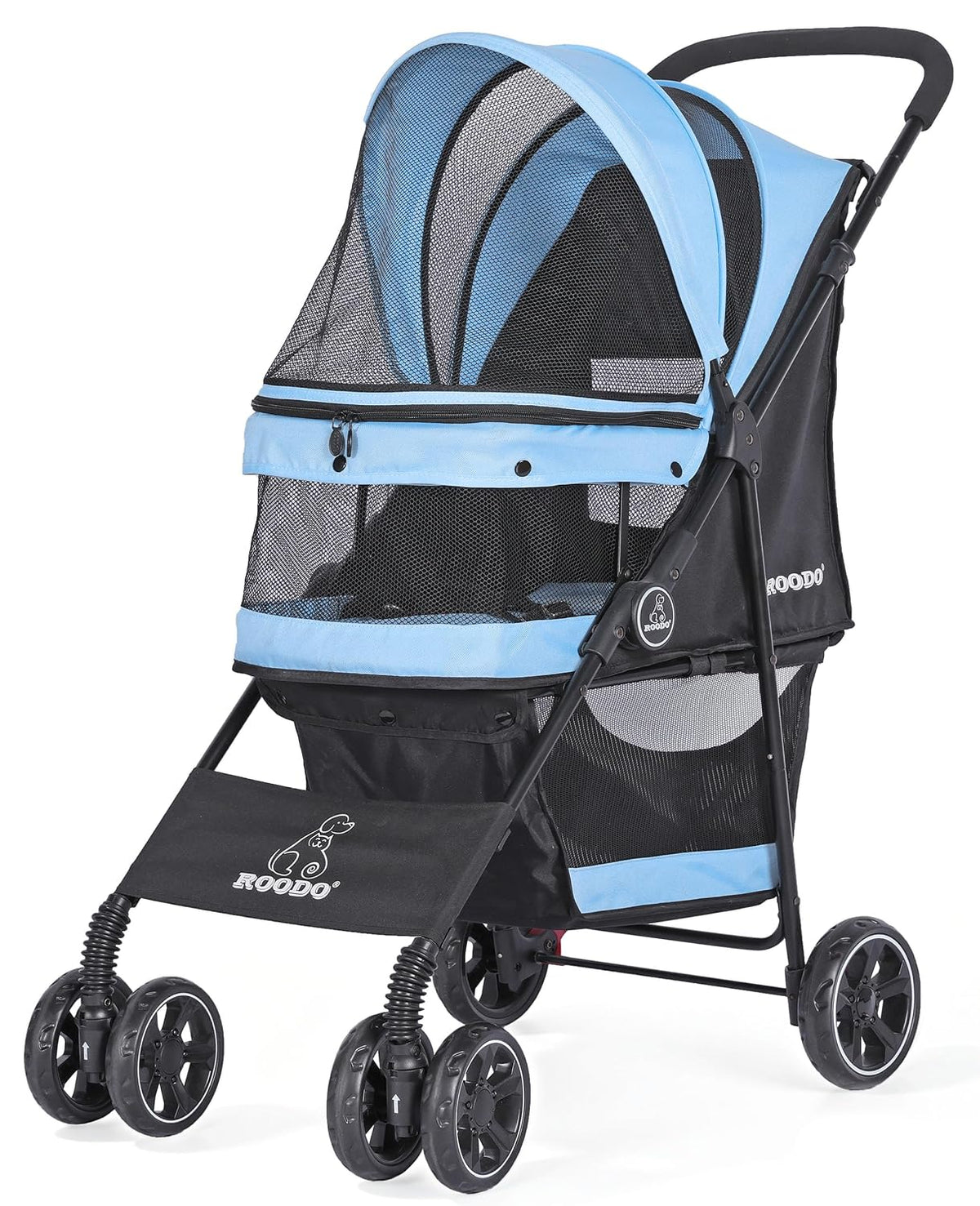 roodo 4 wheel dog cat pet stroller best, main product view