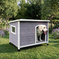 44" wooden large dog houses outdoor indoor, waterproof, main product view