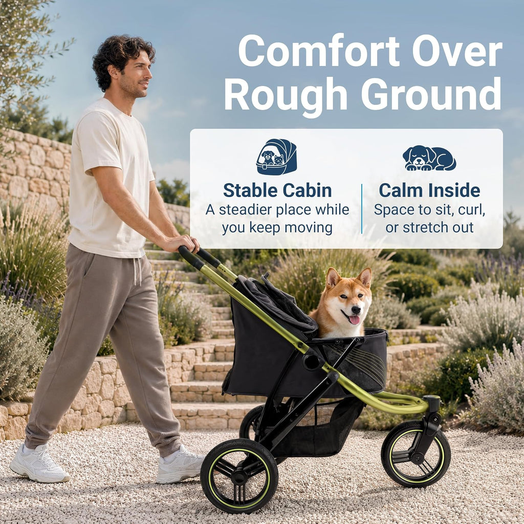 ibiyaya the beast pet jogging stroller for all showing dimensions