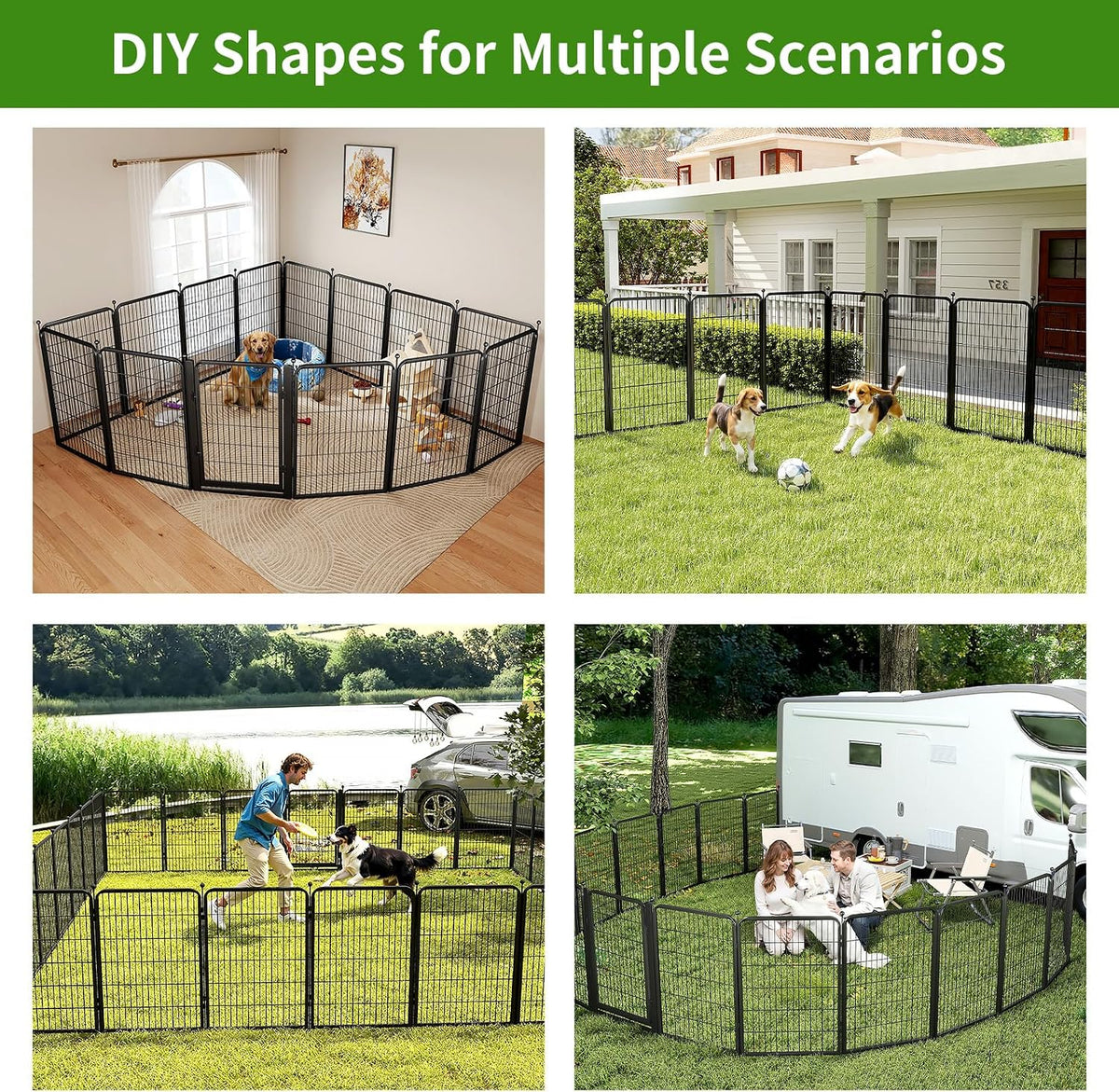 dog playpens with low threshold gate, 40 inch, close-up detail