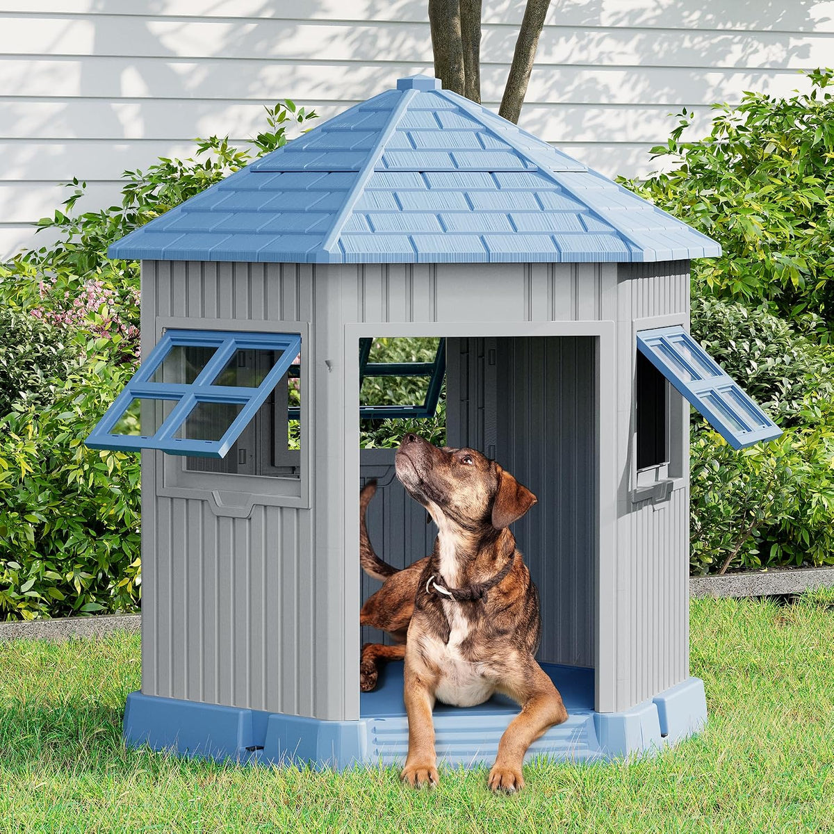 fancyango sturdy dog house indoor outdoor for small on a desk or shelf