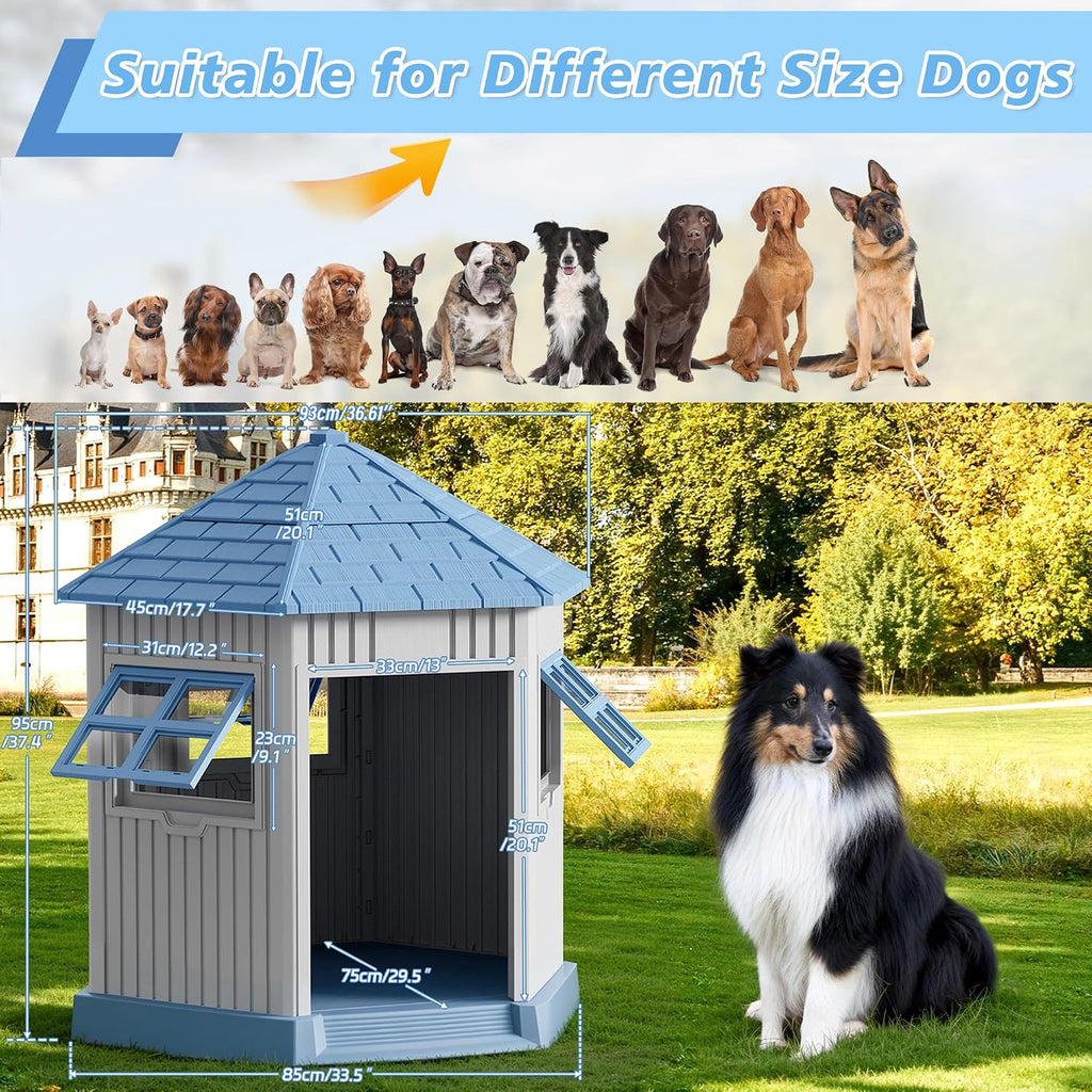 fancyango sturdy dog house indoor outdoor for small, package contents