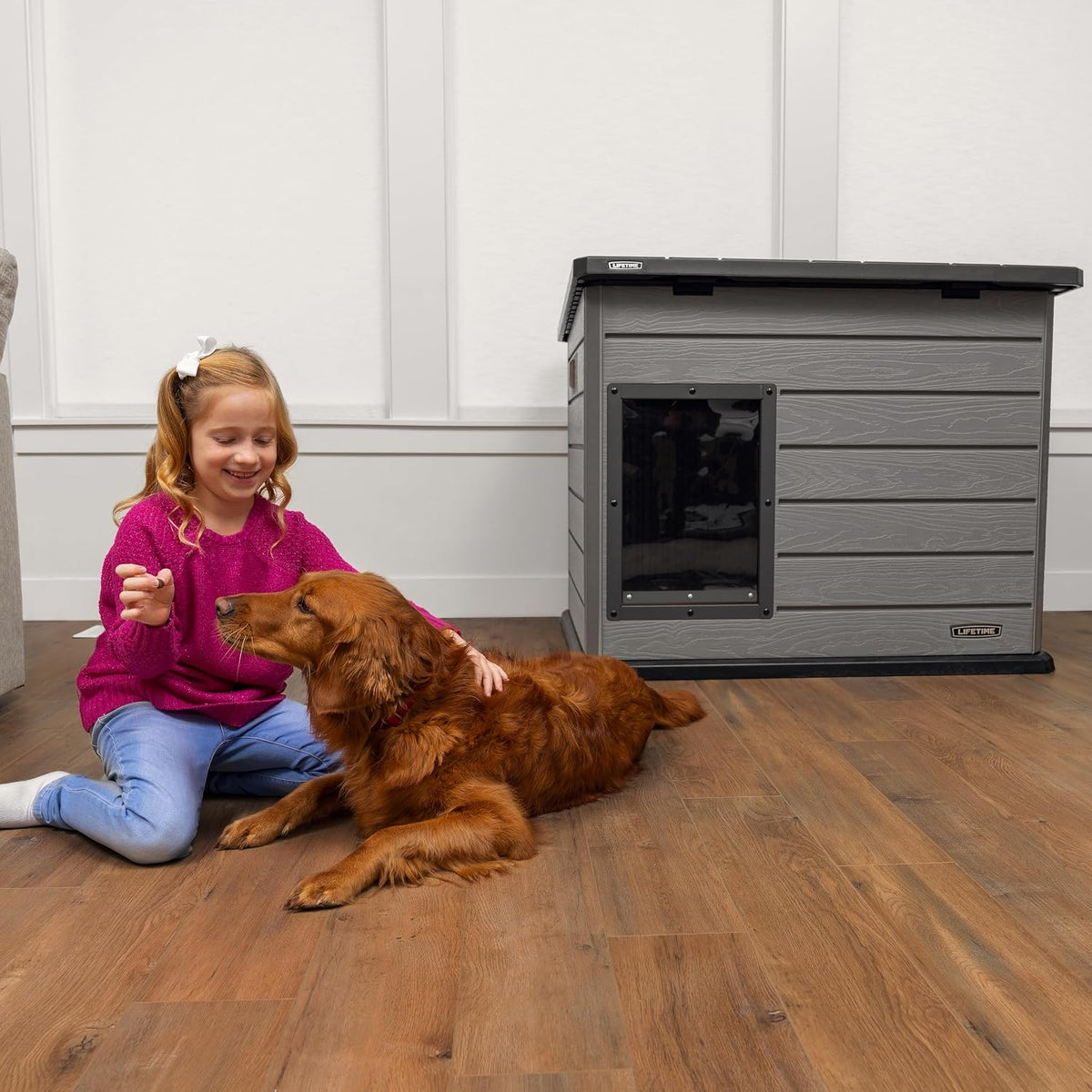 lifetime deluxe dog house, weather protected with adjustable, view 15