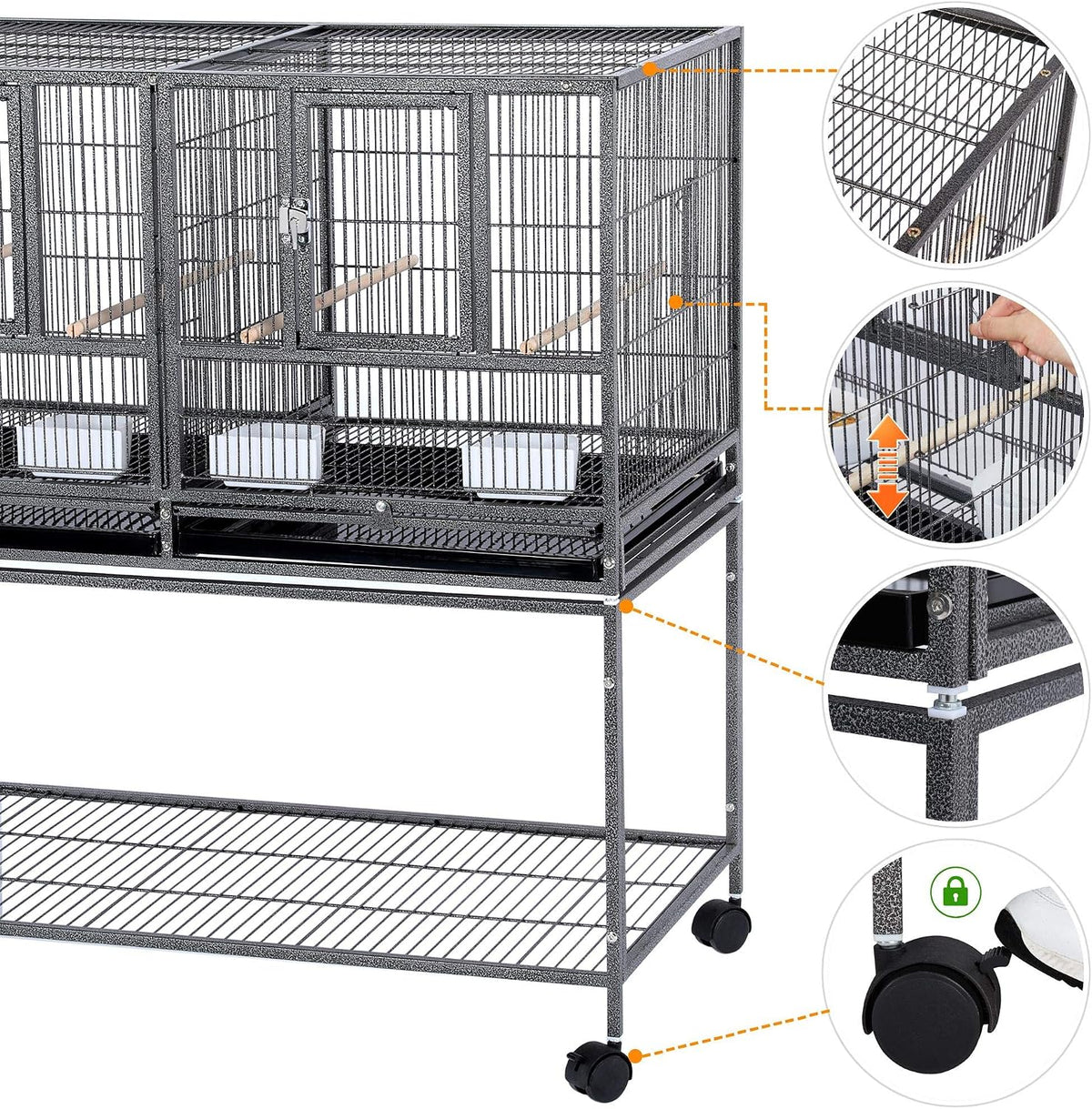 topeakmart divided breeder parakeet canary lovebird finch budgie shown in use