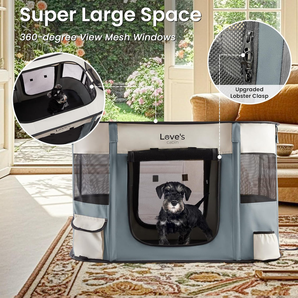 love's cabin pet puppy dog playpen, large dog on a desk or shelf