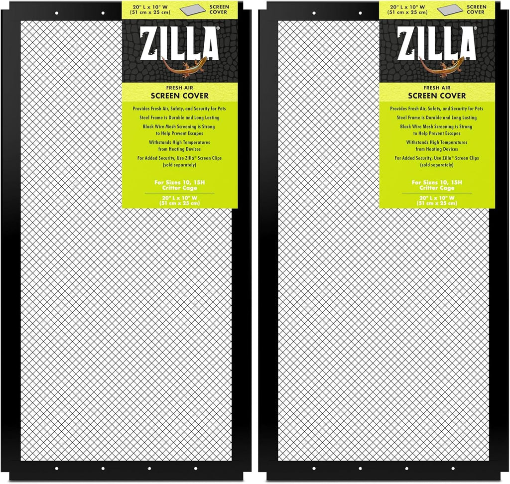 zilla reptile terrarium covers fresh air screen, 20x10-inch, main product view