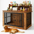 ironck dog crate furniture, 43.3 inches wooden large, main product view