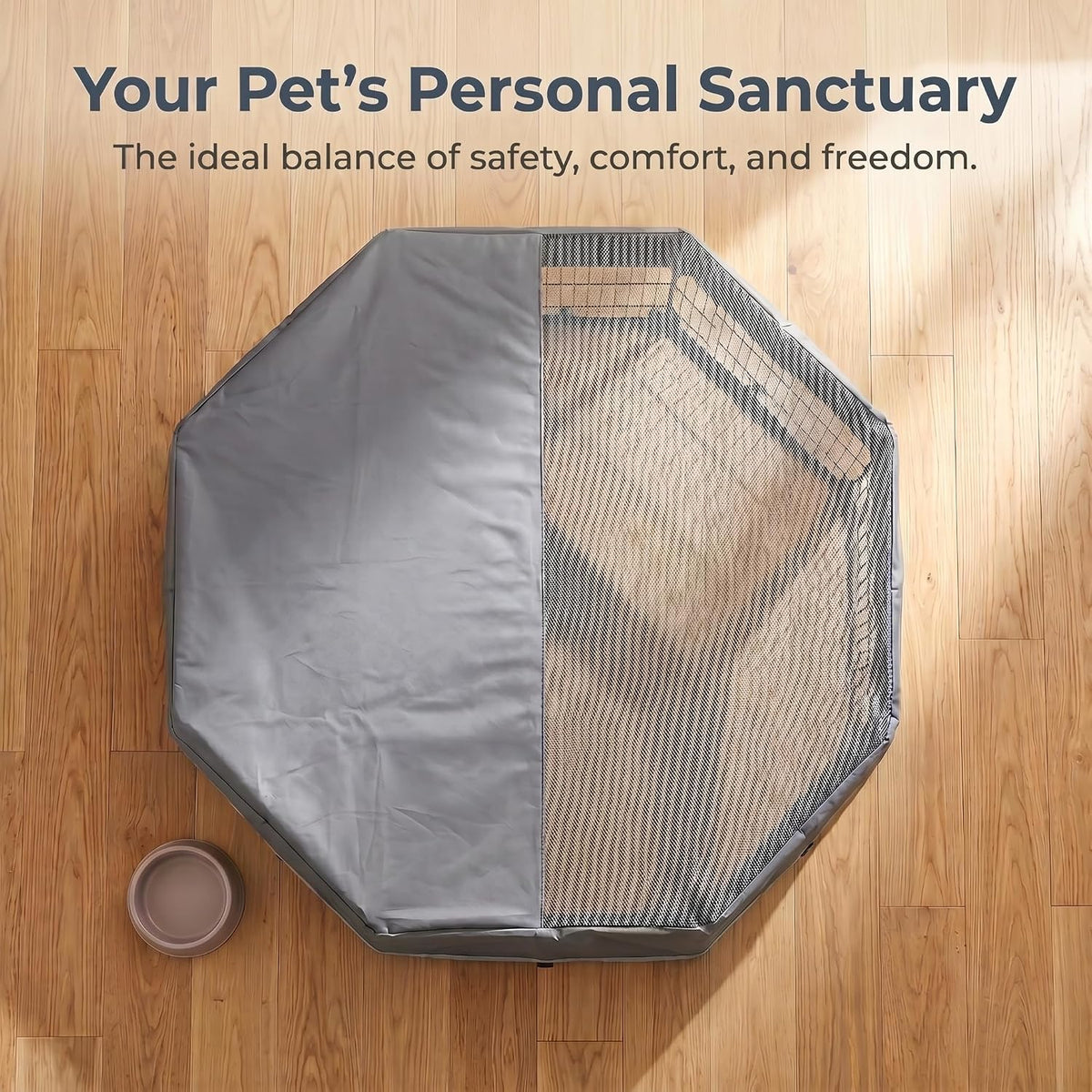 pjyucien octagonal playpen top cover for 24" side shown in use