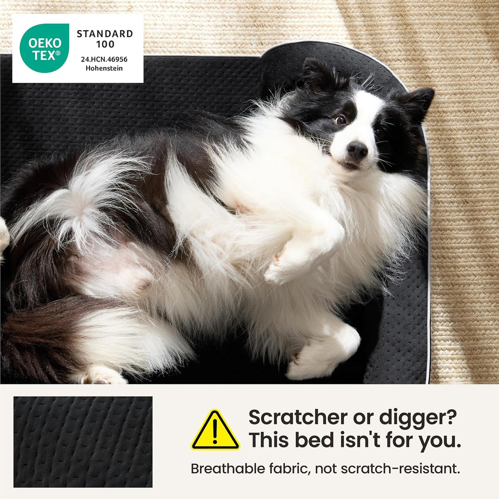le sure realortho™ xl 3-layer orthopedic dog beds on a desk or shelf
